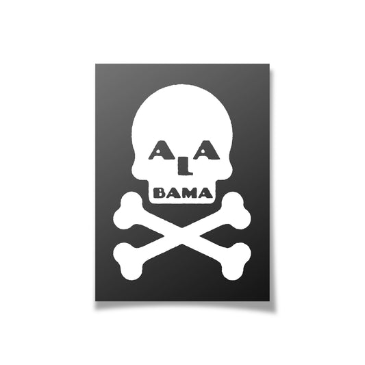 Alabama skull sticker